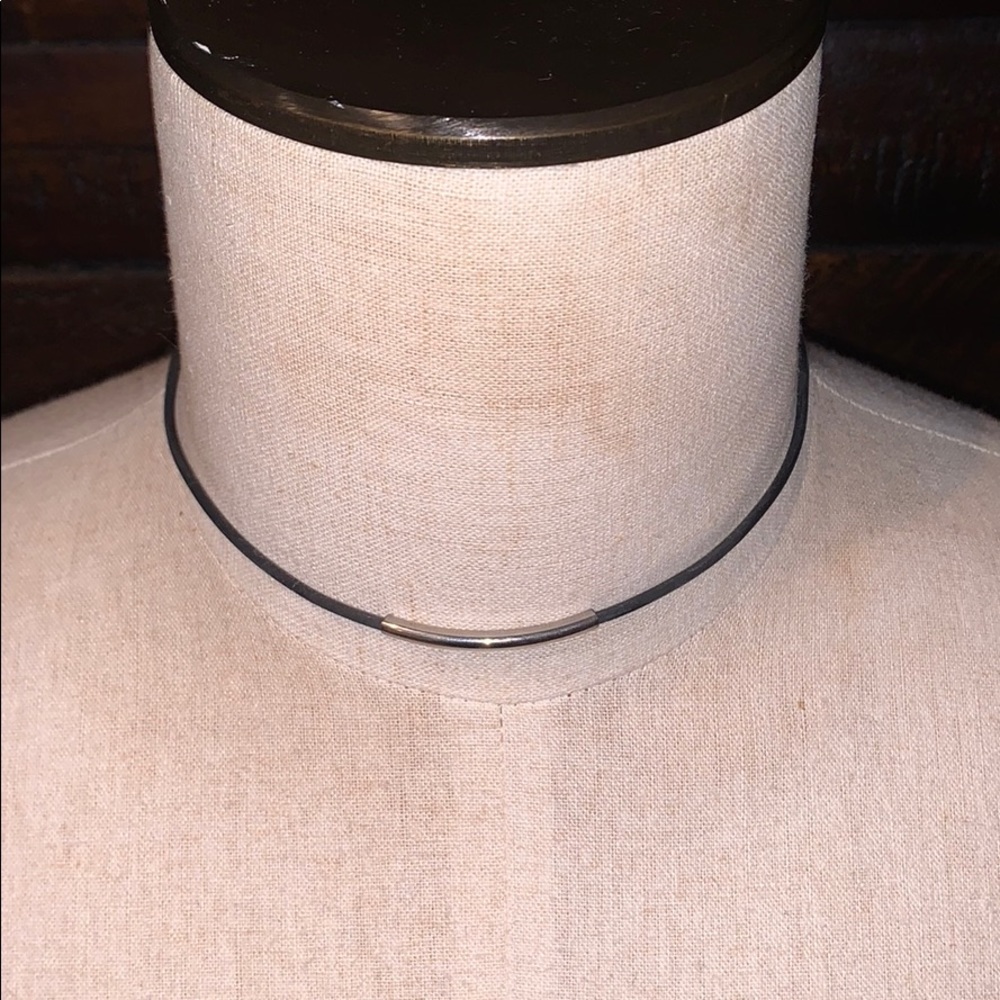 Choker with silver accent